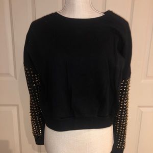 Forever 21 sweatshirt with studded sleeves